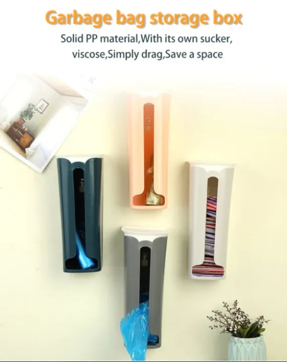 1 Pcs Kitchen Grocery Bag Holder Wall Mount Storage Dispenser Plastic Kitchen Organizer Container