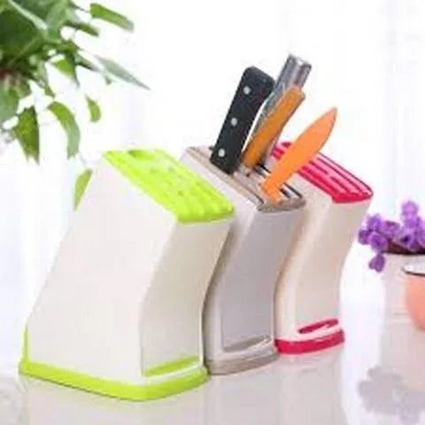 Multifunction Plastic Knife Storage Rack Kitchen Organizer with Drainage and Stand