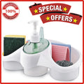 3 in 1 Titiz Soap Dispenser And Sponge Holder Soap Pump Kitchen Organizer kitchen item (Imported from Turkey)