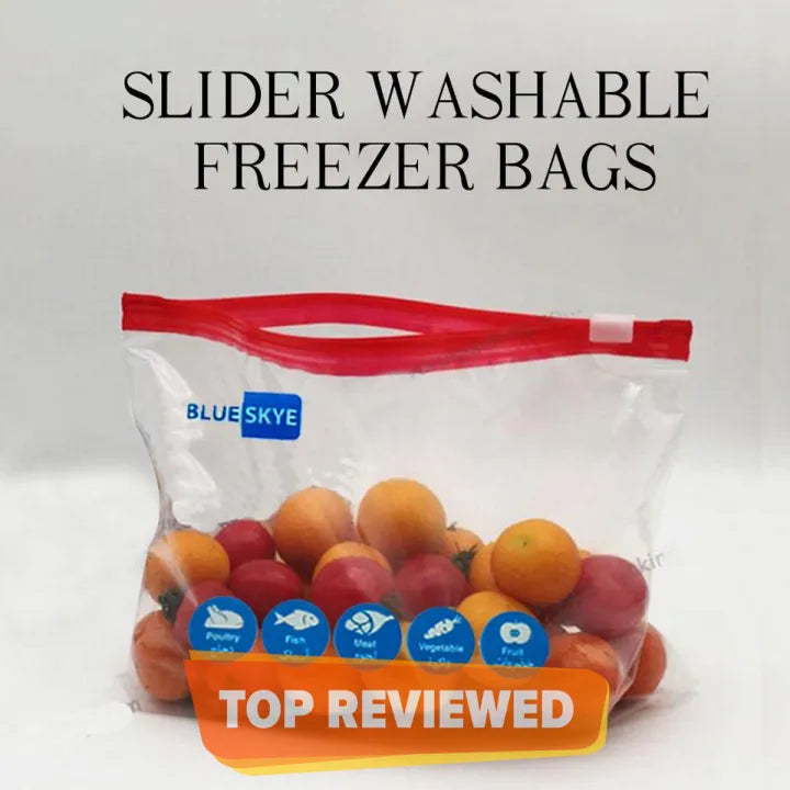 Pack of 15 medium size Freezer bags , Plastic zip bags , Zip lock bags
