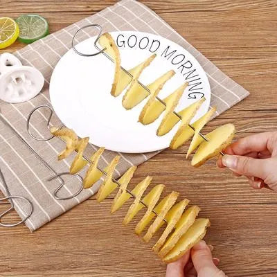Potato Spiral Cutter Slicer Chips Twist Shredder Kitchen Accessories Tool
