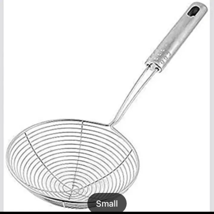 Deep Frying Strainer Spoon Mesh Net Strainer Stainless Steel Food Frying Oil Filter Pot Fry Strainer Deep Fryer