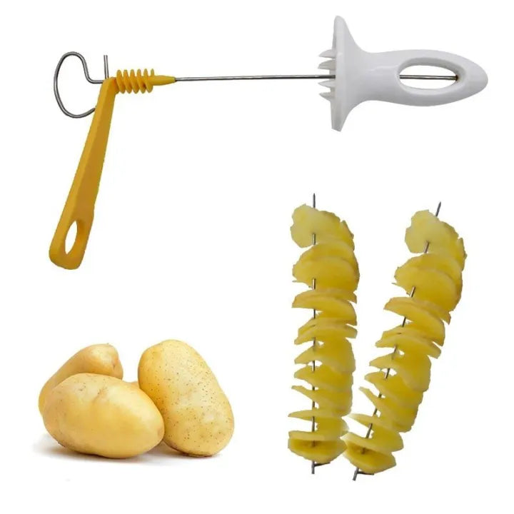 Potato Spiral Cutter Slicer Chips Twist Shredder Kitchen Accessories Tool