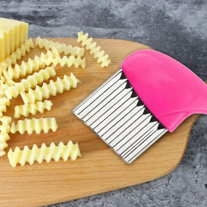 Vegetable Kitchen Knives Fruit Tool Knife Accessories Wavy Cutter Stainless Steel Potato Chips Making Peeler