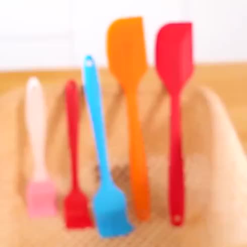 New Pack of 2 - Spatula & BBQ Oil Brush - Silicone Acrylic Transparent Spatula - Silicone Acrylic Transparent Brus