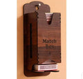 Wooden Match Box Holder Wall-Mounted Storage - Stylish Kitchen Match Organizer