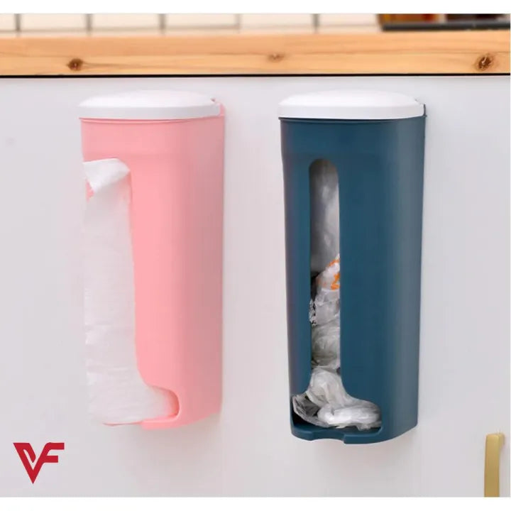 1 Pcs Kitchen Grocery Bag Holder Wall Mount Storage Dispenser Plastic Kitchen Organizer Container