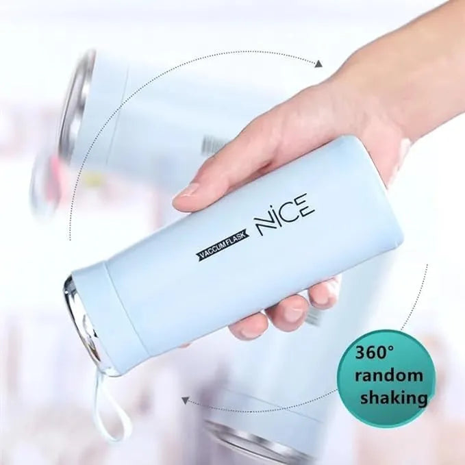Beautiful Glass Bottle Water Bottle with Vacuum Flask and Loop (400 ML) Temperature Resistant for Hot and Cold Water, Milk, Lassi, Juice, Smoothie...