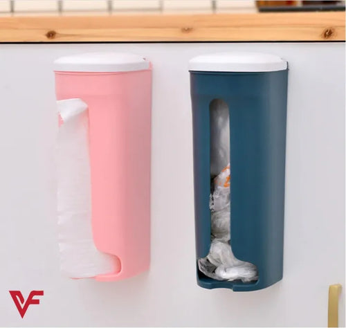 1 Pcs Kitchen Grocery Bag Holder Wall Mount Storage Dispenser Plastic Kitchen Organizer Container