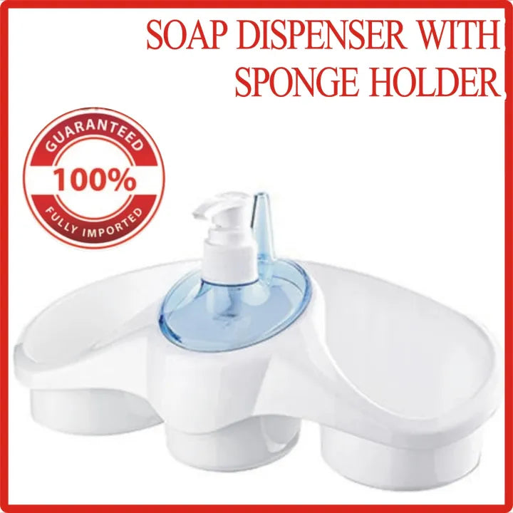 3 in 1 Titiz Soap Dispenser And Sponge Holder Soap Pump Kitchen Organizer kitchen item (Imported from Turkey)