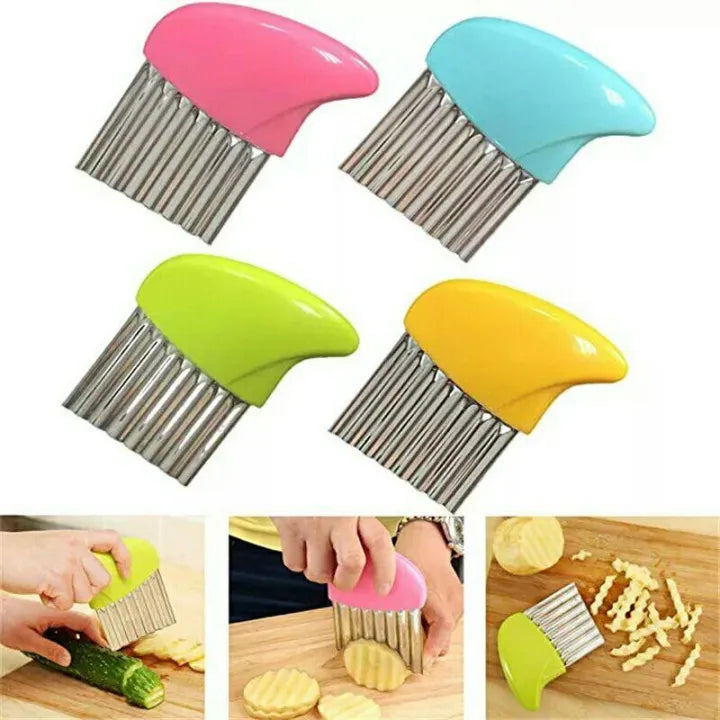 Vegetable Kitchen Knives Fruit Tool Knife Accessories Wavy Cutter Stainless Steel Potato Chips Making Peeler